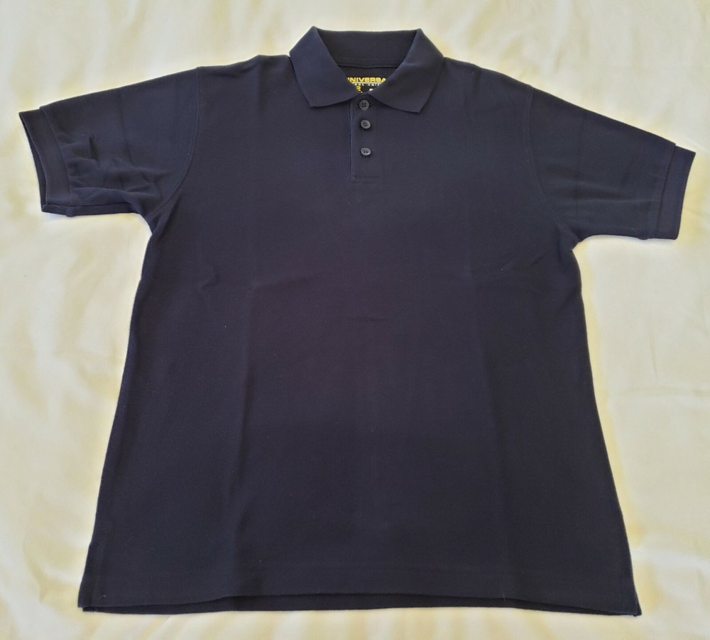 UNIVERSAL SCHOOL BLUE SHORT SLEEVE POLO BOYS SHIRT SIZE #12 YL – A9/16