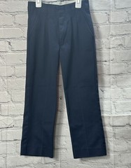 Boys A+ Fabrics School Uniform Pants Slim Front Pleated Blue Navy Size 6