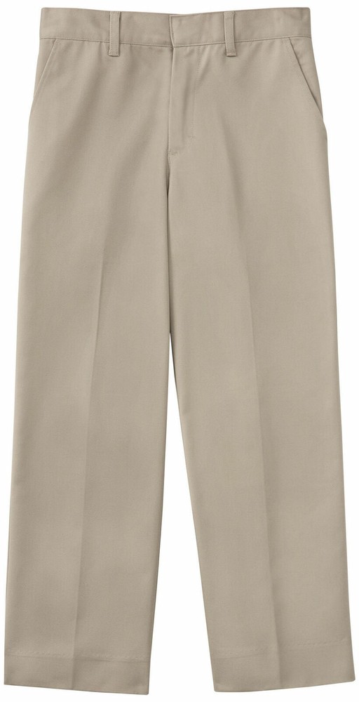 CFj Wear ~ Big Boy’s Uniform Flat Front Pants Khaki