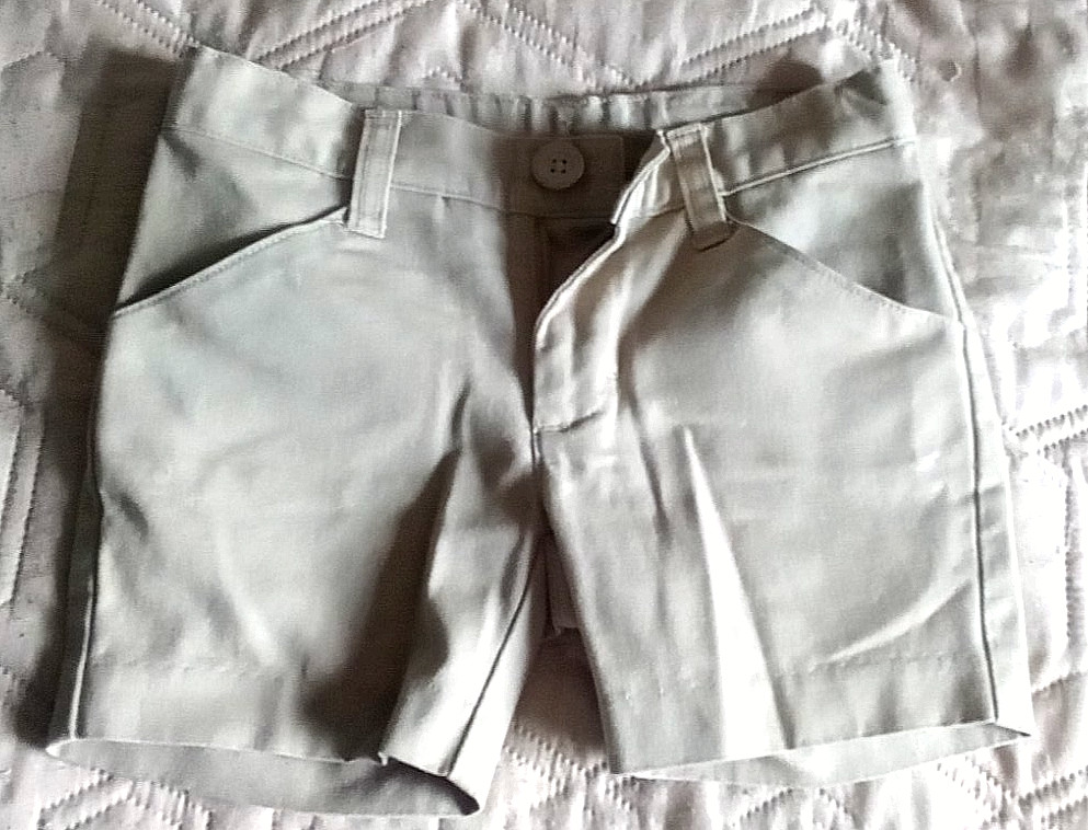 Boy’s Khaki Shorts School Uniform Size 4 Elastic Back Waist Front Pockets