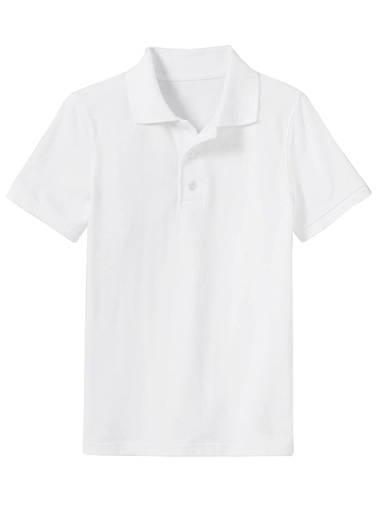 Cater’s School Uniform Short Sleeve Pique Polo Shirt Youth Size 6 White Unisex