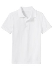 Cater’s School Uniform Short Sleeve Pique Polo Shirt Youth Size 6 White Unisex