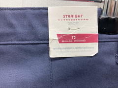 NWT Boy’s Old Navy Blue Brushed Cotton Straight Leg Uniform Pants – Size 12