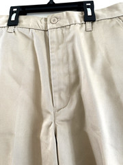 Men’s Boys Work / School Uniform Shorts Size 29 Khaki Tan 10″ inseam Flat front