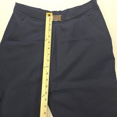 School Award Uniform Navy Blue Cargo Pants Wide Leg Silver Buckle Size 20