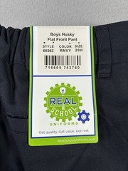 Real School Uniforms Boys Size 20 Husky Approved Uniform Pants Flat Front – Navy