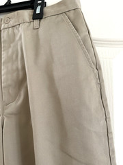 Men’s Boys Work / School Uniform Shorts Size 29 Khaki Tan 10″ inseam Flat front