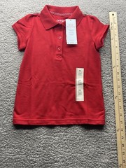 School Uniforms Boys Polo Shirts Cat & Jack New With Tags Red XS 4/5