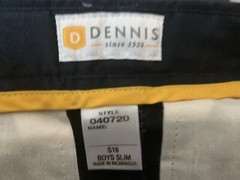 Dennis Uniform Boys 040720 Blue Flat Front Shorts Size 16 Slim (List $32)