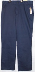 DOCKERS APPROVED SCHOOL WEAR UNIFORM TWILL BOYS PANTS, SIZE 32 HUSKY, NAVY, D40
