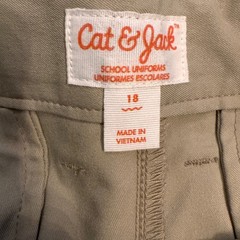 Cat & Jack Boy Quick Dry Uniform Shorts Khaki Size 18 NWT Adjustable Waist