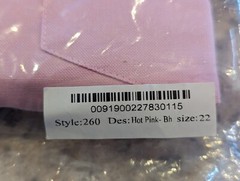 Classberry Kids Uniform long sleeve button up shirt Pink size 22