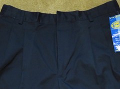 New Boy’s Award School Uniform Navy Blue Khaki Shorts Pleated Front Size 18