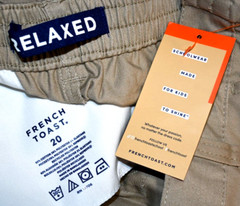 French Toast School Wear Tan Pull On Elastic Wasit Pants Youth Size 20 NWT
