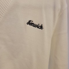 Vintage A+ BY Sai School Apparel White Knit Sweater Size Small FENWICK Unisex