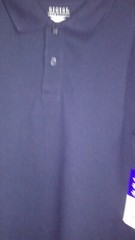 George Navy Blue School Uniform Pique Polo Shirt, Short Sleeves,Size XL 14/16
