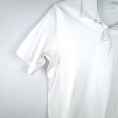 Lands’ End Polo Shirt Kids XL 18-20 White Short Sleeve Cotton School Uniform