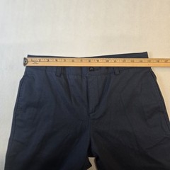 Lands End Dress Navy Blue Pants Boys 12 Husky Chino Uniform Flat Front School