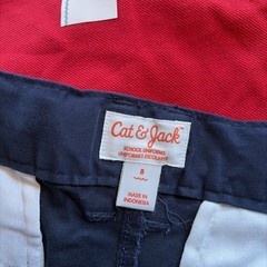 Lot of 4 Blue Red Polo Shirts And Shorts School Uniform Cat & Jack Size 8 NWT