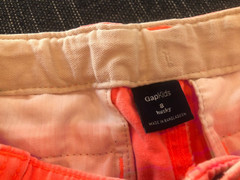 Gap Kids Boys Size 8H Husky Bright Orange Chino Shorts