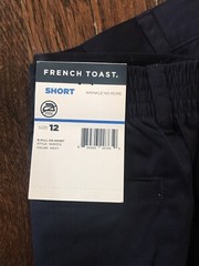 French Toast School Uniform Boys Navy Short Size 12 Pull On
