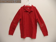 Old Navy Boy’s Long Sleeve Uniform Polo, XL(14-16), Red, 489801110857, 16″ Bust