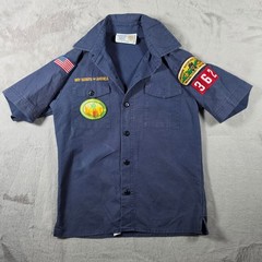 Boy Scouts of America Shirt Boys Youth Medium Blue Theodore Roosevelt Council