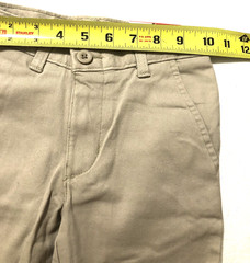 Izod Boy’s Flat Front Stretch Khaki Chino Pants Slim Size 5 Adjustable waist