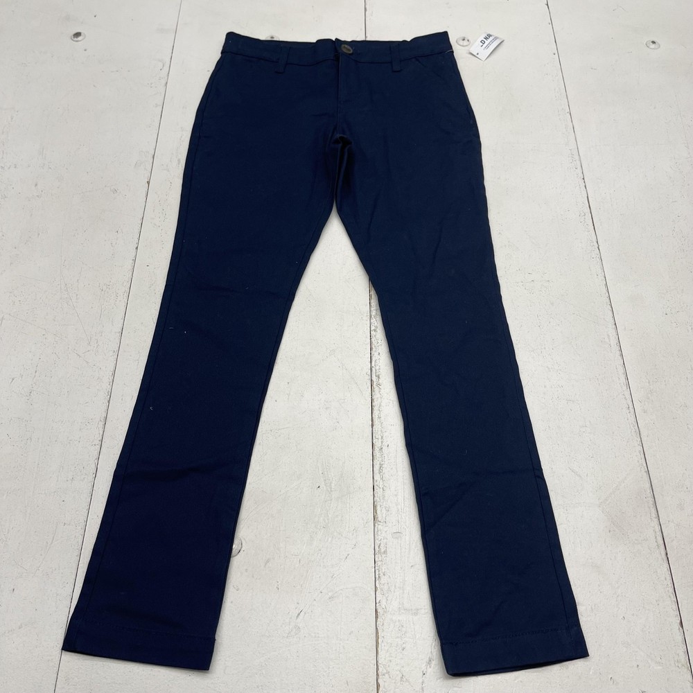Old Navy Pants Boys 12 Slim Blue Skinny Stretch Adjustable Waist Chino Uniform
