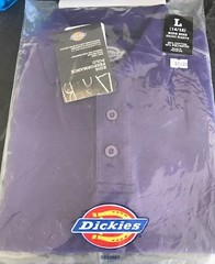 Dickies Kids Short Sleeve Polo Shirt Uniform Purple Size Large 14-16