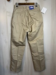 A+ School Uniform Pants Boys Size 16 29 x 28 Khaki Flat Front Waist Adjusts NWT