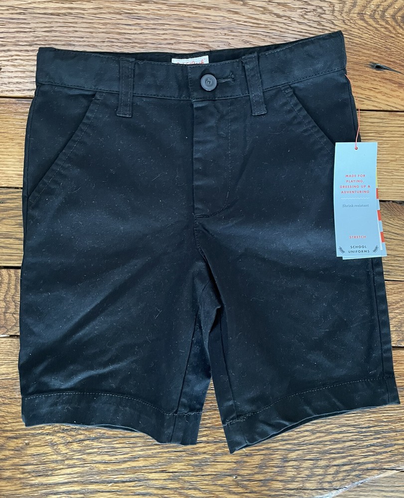 Cat & Jack New Boy’s Size 5 School Uniform Black Shorts Stretch Shorts