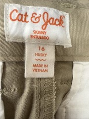 Cat & Jack Boys Size 16 Husky School Uniform Chino Pants Vintage Khaki 16H