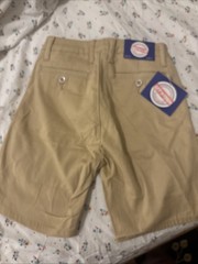 New Flat Front Short Size 8 Tan School Uniform Approved Khaki