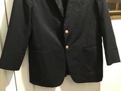 J.A. Besner Boy’s Navy Blazer Jacket School Uniform Church Event – Size 18