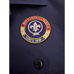Boy Scouts of America Uniform Shirt Patches Youth Medium With Iron On Patches
