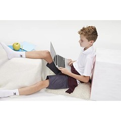 Boys Flat Front Stretch Twill Shorts with Adjustable Waist in Standard 5 Grey