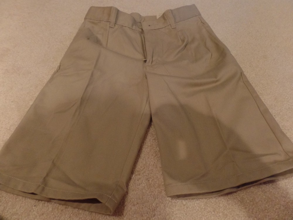 Boys, Arizona Jeans, School Uniform Shorts, Size:10, Pleated, Khaki, NWT