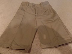 Boys, Arizona Jeans, School Uniform Shorts, Size:10, Pleated, Khaki, NWT