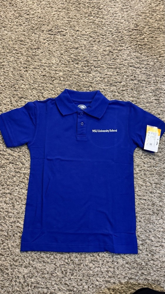NSU University School Uniform Polo Shirts Youth Size 6/7 Blue NWT