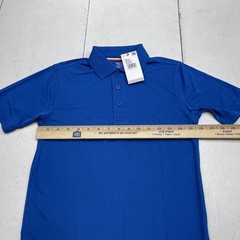 French Toast Polo Shirt Boys 10-12 Blue Performance Moisture Wicking Uniform