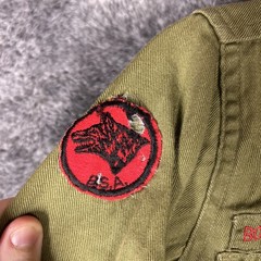 Vintage Boy Scouts Of America Shirt Boys 8 Green Official Uniform Sanforized