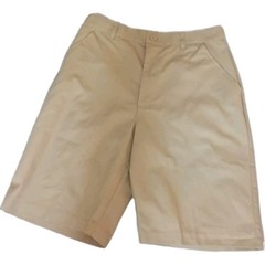 Real School Young Men’s 10″ Flat Front Shorts Size 30 Khaki School Uniform NNT