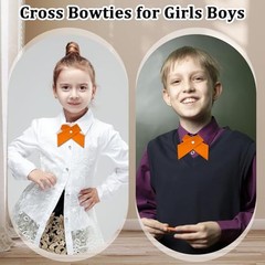 Bow Ties for Women Criss-Cross Tie Adjustable Pre Tied Bowtie Solid Orange