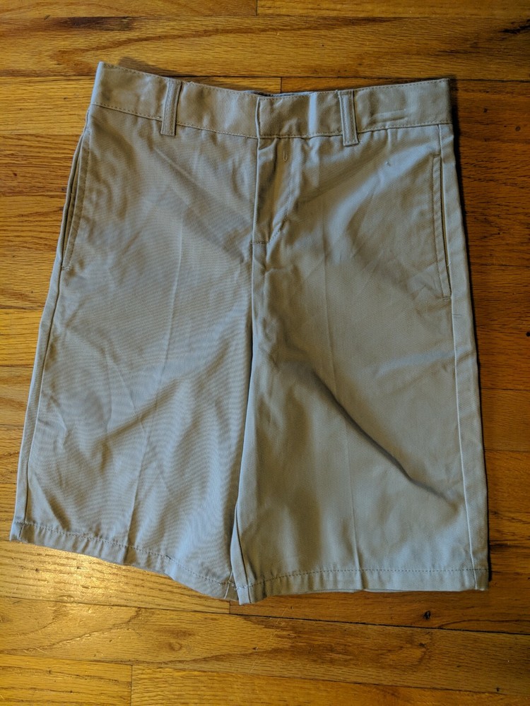 Boy’s FRENCH TOAST Khaki Flat Twill Uniform Shorts: Size 10 (SH9200G) Adj Wst