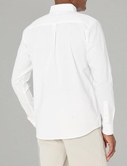 IZOD Young Men’s Long Sleeve Button-Down Oxford Shirt Uniform, White, Size S