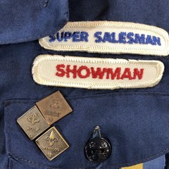 Vintage Boy Scouts Of America Shirt Youth Small Blue Uniform Patches 1980s