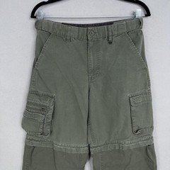 Boy Scouts Of America Pants Boys 16 Green Convertible Cargo Uniform Zip Off