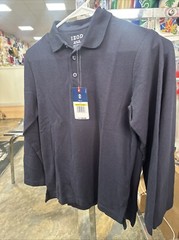 IZOD School Uniform Polo Long Sleeve Husky Sz M (10/12)