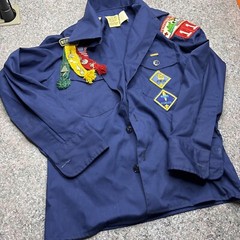 Boy Scouts BSA Uniform Official Youth Shirt Large Long Sleeve Button Blue